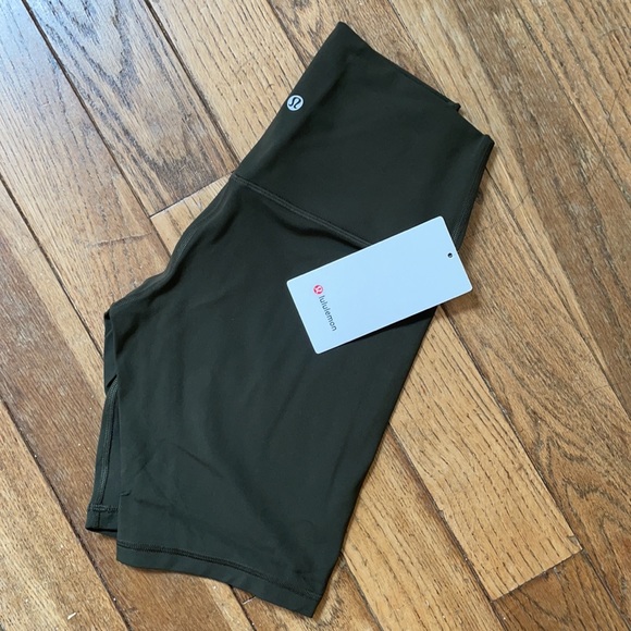 lululemon athletica Pants - LULULEMON  Align High-Rise Bike Short 8" Dark OLIVE Green NULU SIZE 6 PERFECT